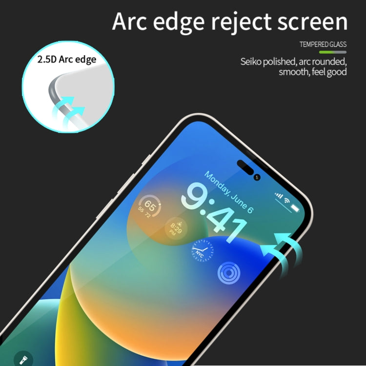 For iPhone 15 Pro Max PINWUYO 9H 2.5D Full Screen Tempered Glass Film(Black) - iPhone 15 Pro Max Tempered Glass by PINWUYO | Online Shopping South Africa | PMC TechLife | Buy Now Pay Later Mobicred