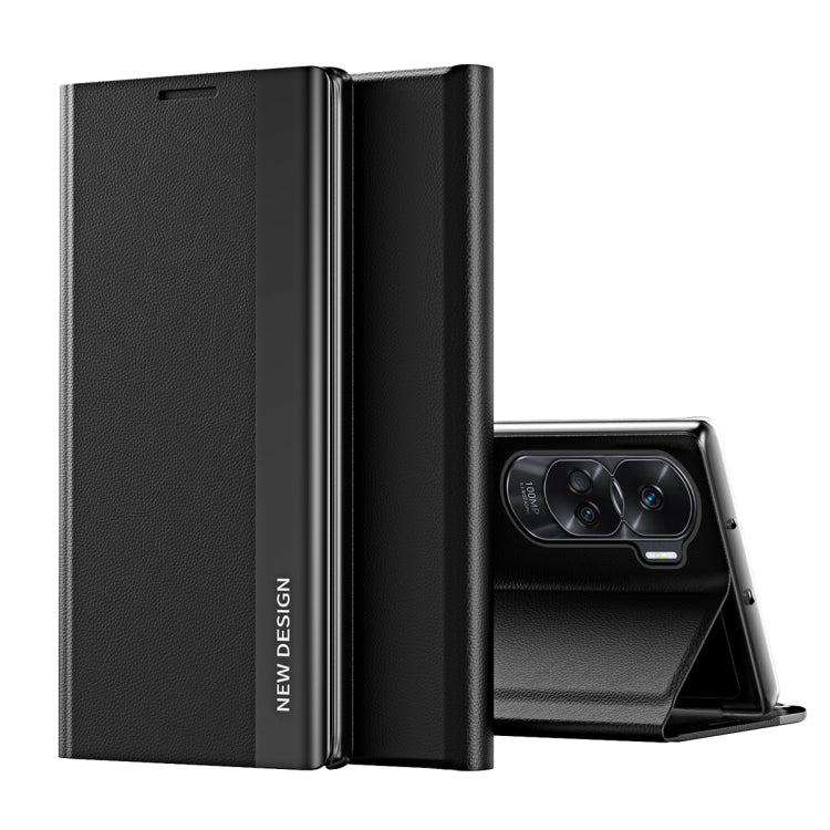 For Honor 90 Lite Side Electroplated Adsorption Leather Phone Case(Black) - free shipping - PMC TechLife - Order now!