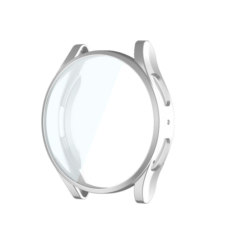 For Samsung Galaxy Watch6 40mm ENKAY Hat-Prince Full Coverage Electroplated Soft TPU Case with Screen Protection(Silver) - Watch Cases by ENKAY | Online Shopping South Africa | PMC TechLife