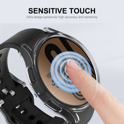 For Samsung Galaxy Watch6 44mm ENKAY Hat-Prince Full Coverage Electroplated Soft TPU Case with Screen Protection(Black) - Watch Cases by ENKAY | Online Shopping South Africa | PMC Jewellery