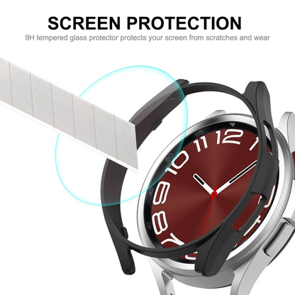 For Samsung Galaxy Watch6 Classic 43mm ENKAY Hat-Prince Electroplated Hard PC Case + 0.2mm 9H Glass Screen Protector(Starlight Color) - Watch Cases by ENKAY | Online Shopping South Africa | PMC Jewellery