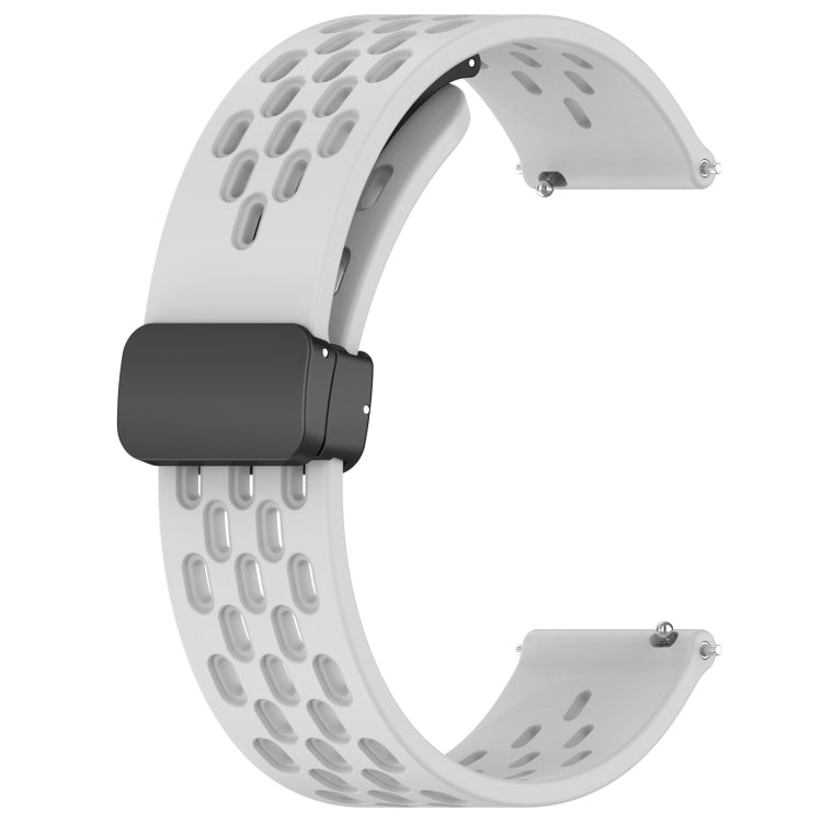For Honor Watch GS Pro 22mm Folding Magnetic Clasp Silicone Watch Band(Light Grey) - Watch Bands by PMC TechLife | Online Shopping South Africa | PMC TechLife | Buy Now Pay Later Mobicred
