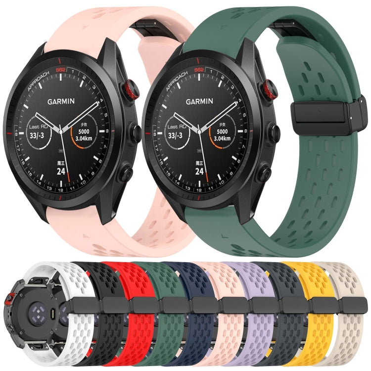 Compatible with Garmin Descent G1 Solar 22mm Folding Buckle Hole Silicone Watch Band(Red) - free shipping - PMC TechLife - Order now!