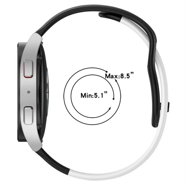 For Samsung Gear S3 Classic / Frontier 22mm Double Color Silicone Watch Band(Gray+White) - Watch Bands by PMC TechLife | Online Shopping South Africa | PMC TechLife