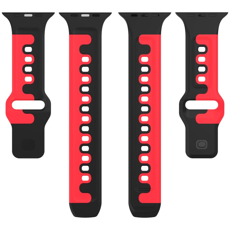 For Apple Watch 5 40mm Double Color Silicone Watch Band(Grey+White) - Watch Bands by PMC TechLife | Online Shopping South Africa | PMC TechLife