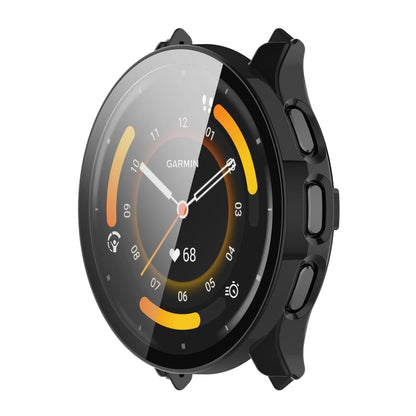 Compatible with Garmin Venu 3 ENKAY Hat-Prince Full Coverage PC + Tempered Glass Film Integrated Watch Case(Black) - Watch Cases by ENKAY | Online Shopping South Africa | PMC Jewellery | Buy Now Pay Later Mobicred