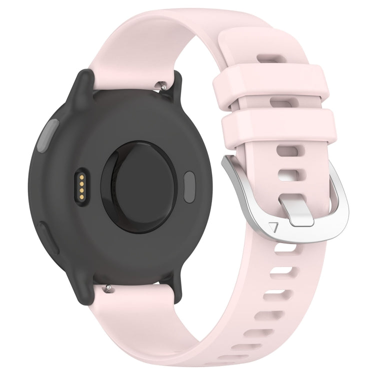 Compatible with Garmin Active5 Liquid Glossy Silver Buckle Silicone Watch Band(Pink) - Watch Bands by PMC TechLife | Online Shopping South Africa | PMC TechLife | Buy Now Pay Later Mobicred