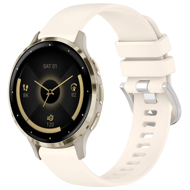 Compatible with Garmin Venu 3S Liquid Glossy Silver Buckle Silicone Watch Band(Stralight) - Watch Bands by PMC TechLife | Online Shopping South Africa | PMC TechLife | Buy Now Pay Later Mobicred