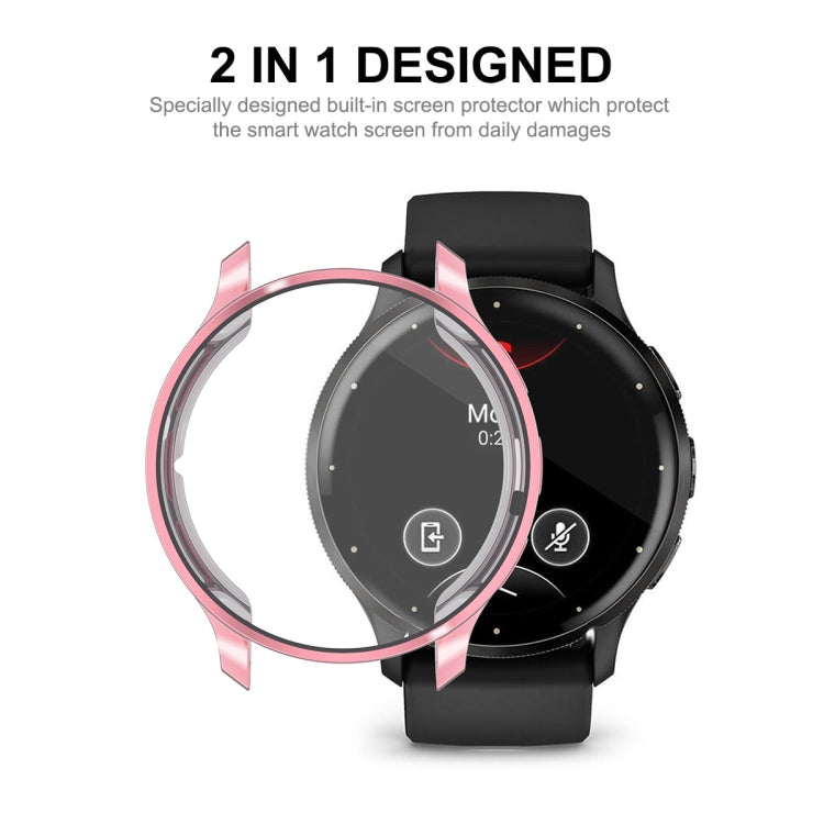 Compatible with Garmin Venu 3S ENKAY Hat-Prince Full Coverage Electroplated TPU Watch Case with Screen Protection(Rose Gold) - Watch Cases by ENKAY | Online Shopping South Africa | PMC TechLife | Buy Now Pay Later Mobicred