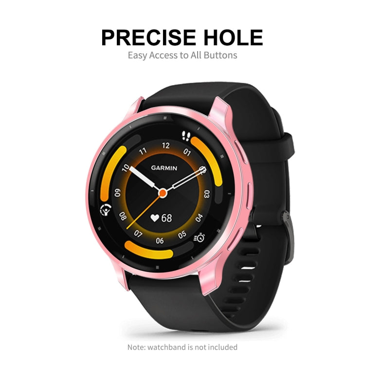Compatible with Garmin Venu 3S ENKAY Hat-Prince Full Coverage Electroplated TPU Watch Case with Screen Protection(Rose Gold) - Watch Cases by ENKAY | Online Shopping South Africa | PMC TechLife | Buy Now Pay Later Mobicred