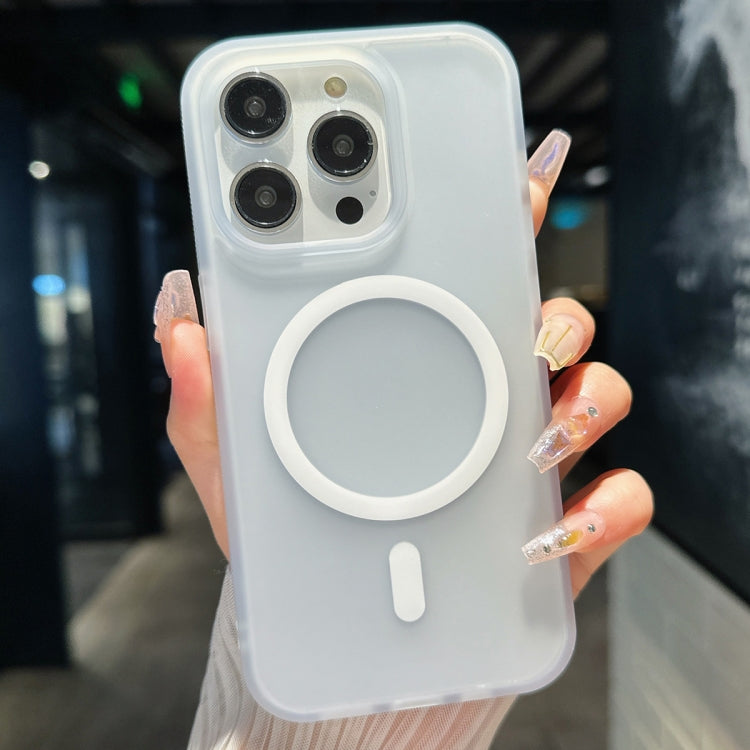 For iPhone 14 Pro Max Transparent TPU Hybrid PC Magsafe Phone Case(White) - free shipping - PMC TechLife - Order now!