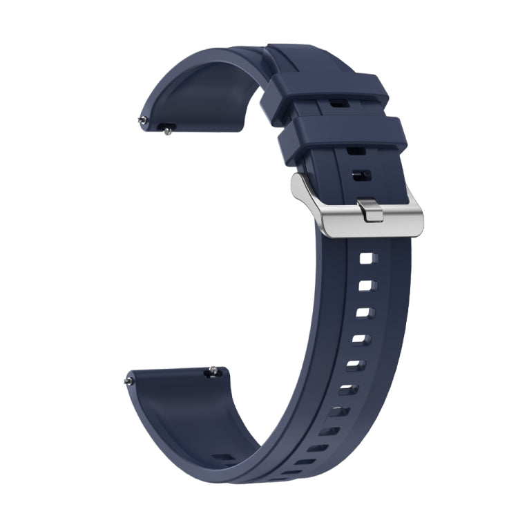 For Huawei Watch3 Pro New / GT Runner Tire Pattern Silver Buckle Silicone Watch Band(Midnight Blue) - Watch Bands by PMC TechLife | Online Shopping South Africa | PMC TechLife