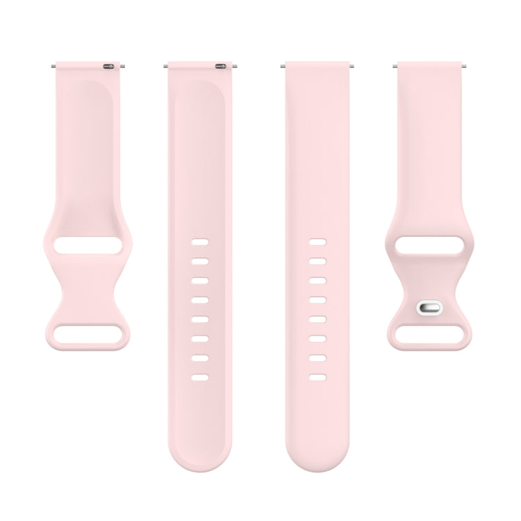 For Amazfit Active L Butterfly 8-shaped Buckle Silicone Watch Band(Rose Pink) - Watch Bands by PMC TechLife | Online Shopping South Africa | PMC TechLife