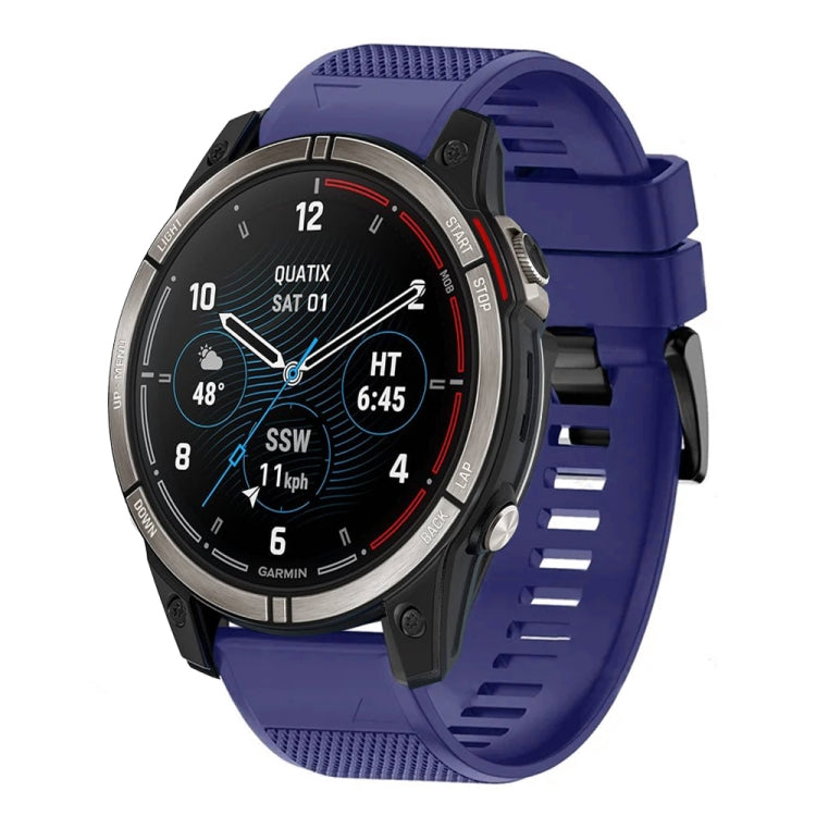Compatible with Garmin Quatix 7 Pro 22mm Quick Release Silicone Watch Band(Midnight Blue) - free shipping - PMC TechLife - Order now!