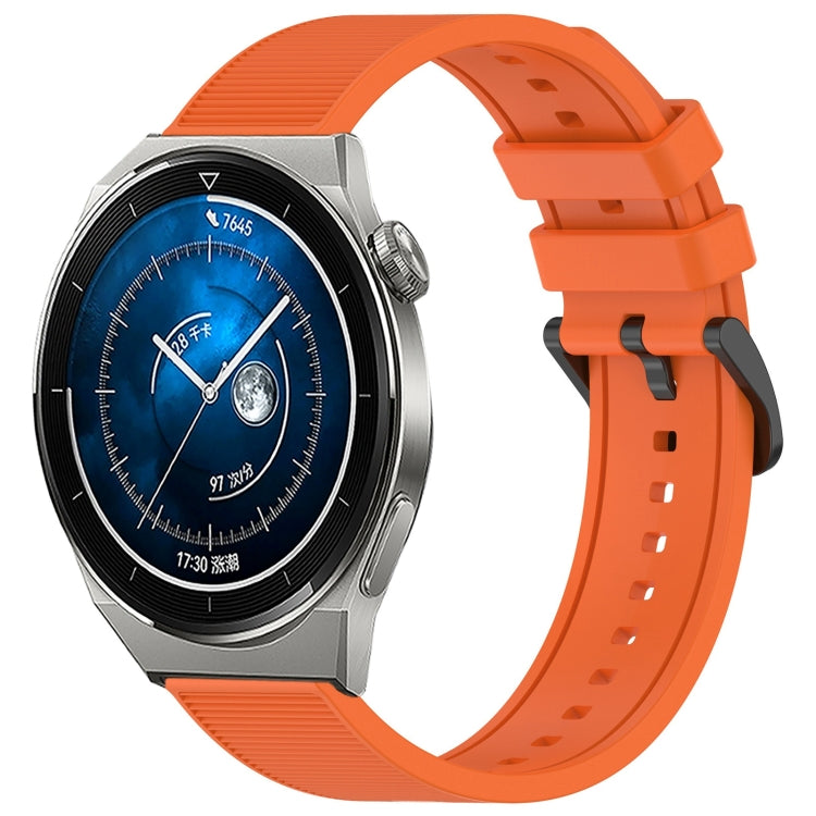 For Huawei Watch GT3 Pro 46mm 22mm Textured Silicone Solid Color Watch Band(Orange) - Watch Bands by PMC TechLife | Online Shopping South Africa | PMC TechLife | Buy Now Pay Later Mobicred