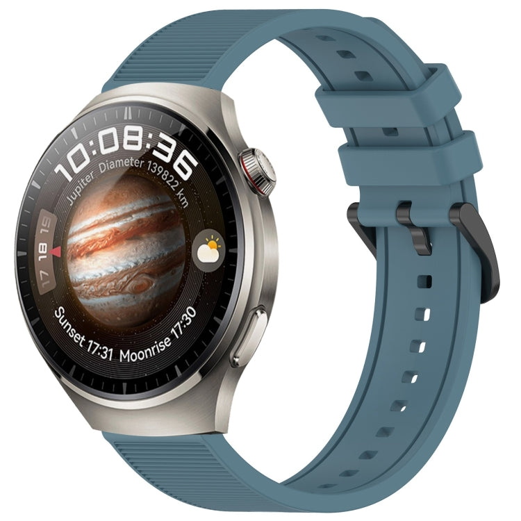 For Huawei Watch 4 Pro 22mm Textured Silicone Solid Color Watch Band(Rock Cyan) - Watch Bands by PMC TechLife | Online Shopping South Africa | PMC TechLife