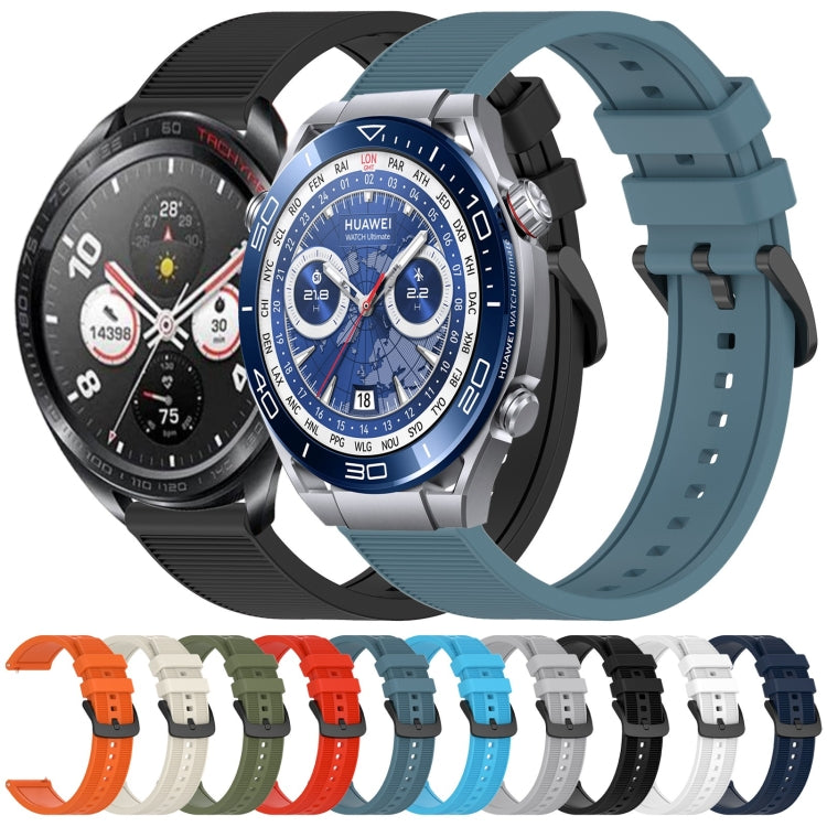For Honor Watch Dream 22mm Textured Silicone Solid Color Watch Band(White) - Watch Bands by PMC TechLife | Online Shopping South Africa | PMC TechLife