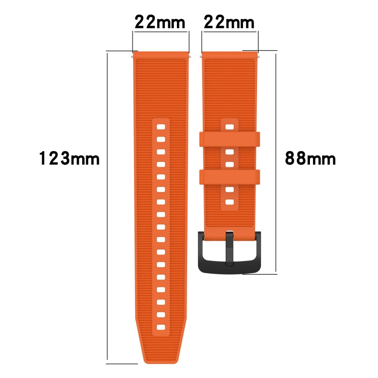 For Huawei Watch GT4 46mm 22mm Textured Silicone Solid Color Watch Band(Midnight Blue) - Watch Bands by PMC TechLife | Online Shopping South Africa | PMC TechLife