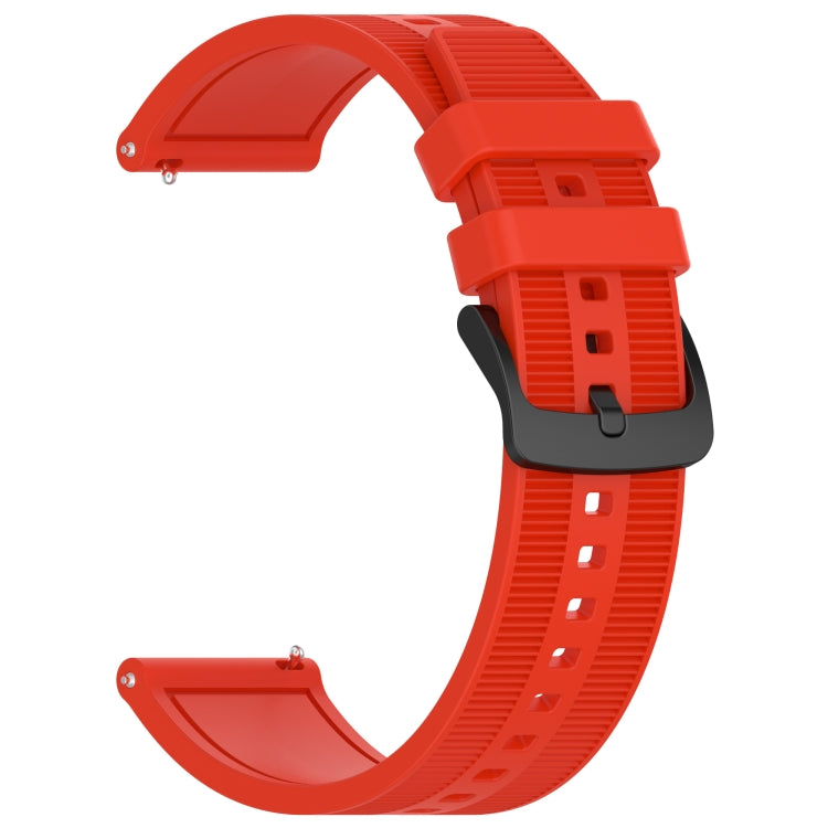 For Xiaomi Haylou RT LS05S 22mm Textured Silicone Solid Color Watch Band(Red) - Watch Bands by PMC TechLife | Online Shopping South Africa | PMC TechLife | Buy Now Pay Later Mobicred