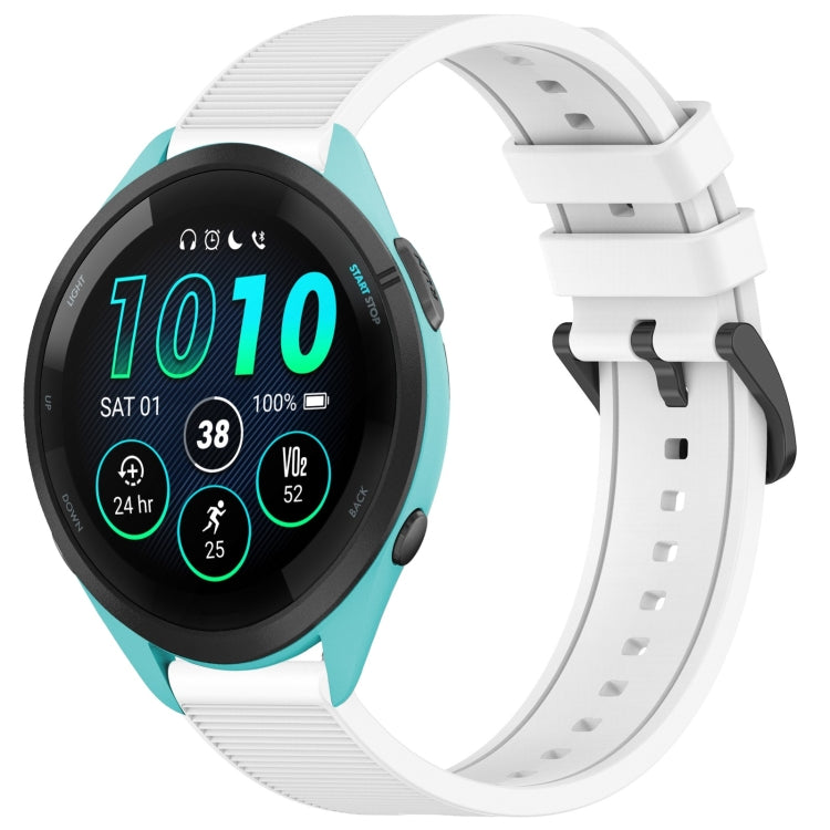Compatible with Garmin Compatible witherunner 265 22mm Textured Silicone Solid Color Watch Band(White) - free shipping - PMC TechLife - Order now!