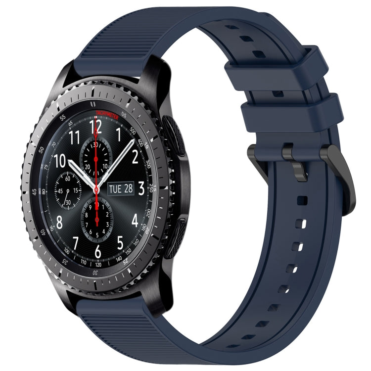 For Samsung Gear S3 Frontier 22mm Textured Silicone Solid Color Watch Band(Midnight Blue) - free shipping - PMC TechLife - Order now!