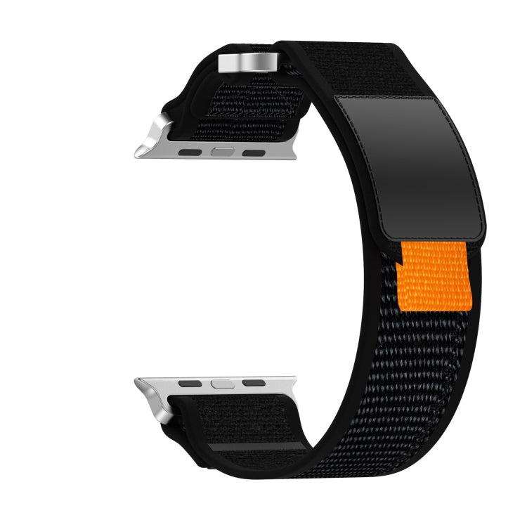 For Apple Watch Series 7 41mm Double Hook and Loop Faster Nylon Watch Band(Black) - free shipping - PMC TechLife - Order now!