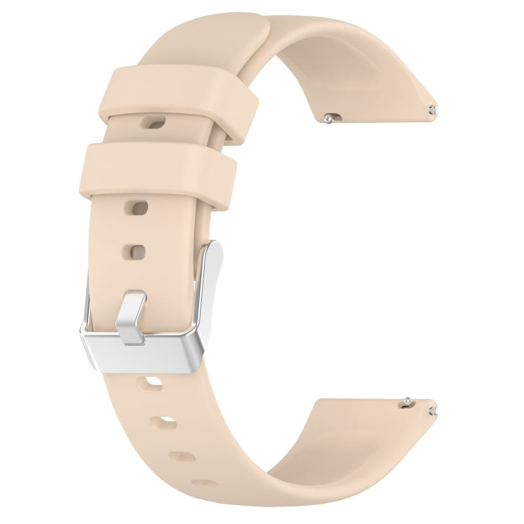 Compatible with Garmin Vivoactive 3 20mm Smooth Solid Color Silicone Watch Band(Beige) - free shipping - PMC TechLife - Order now!