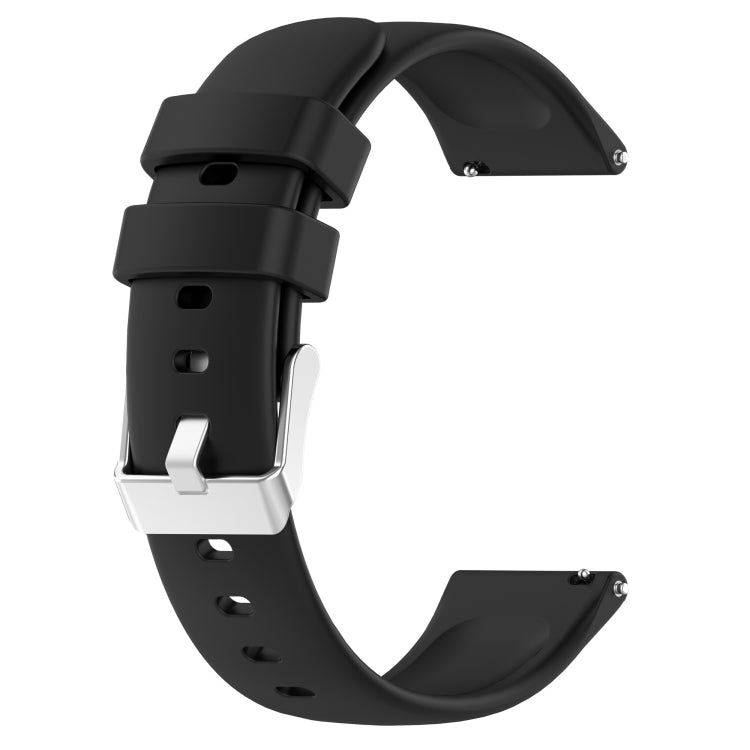Compatible with Garmin Vivoactive 3 20mm Smooth Solid Color Silicone Watch Band(Black) - free shipping - PMC TechLife - Order now!