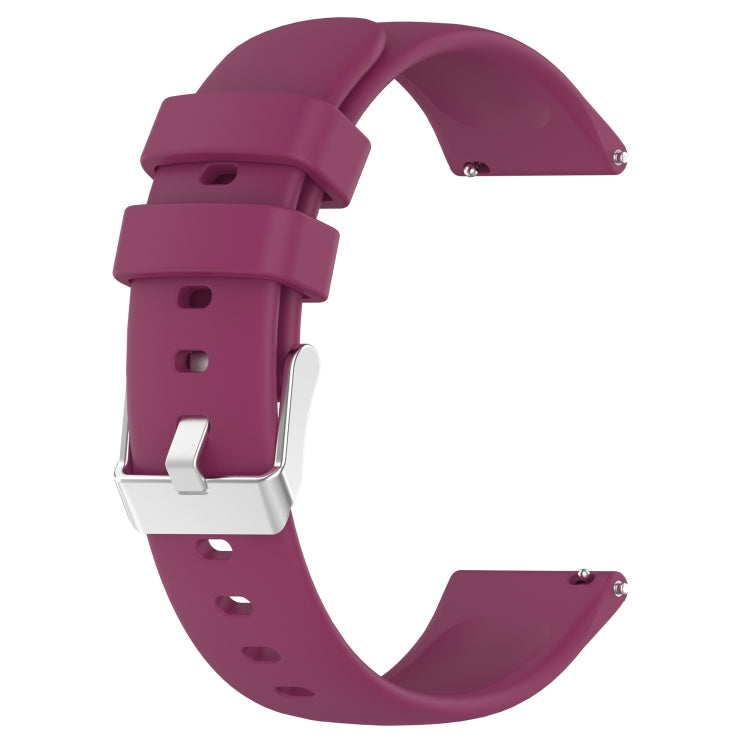 Compatible with Garmin Compatible witherunner 55 20mm Smooth Solid Color Silicone Watch Band(Burgundy) - free shipping - PMC TechLife - Order now!