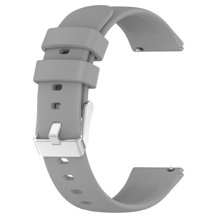 Compatible with Garmin Compatible witherunner 645 20mm Smooth Solid Color Silicone Watch Band(Grey) - Watch Bands by PMC TechLife | Online Shopping South Africa | PMC TechLife | Buy Now Pay Later Mobicred