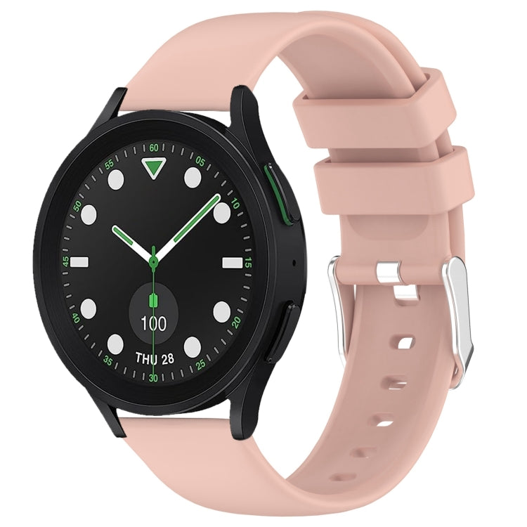 For Samsung Galaxy watch 5 Pro Golf Edition 20mm Smooth Solid Color Silicone Watch Band(Pink) - free shipping - PMC TechLife - Order now!
