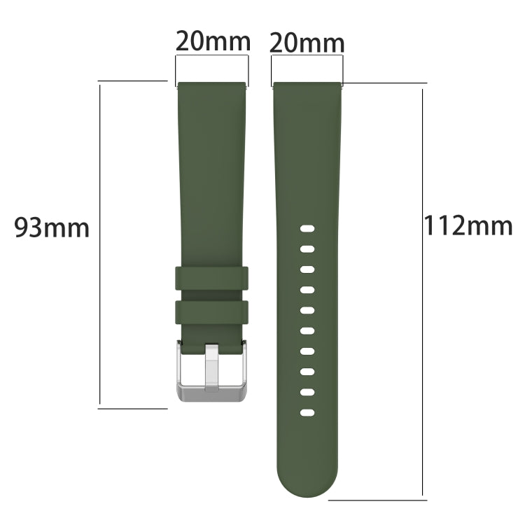 For Samsung Galaxy Watch Active 2 40mm 20mm Smooth Solid Color Silicone Watch Band(Black) - free shipping - PMC TechLife - Order now!