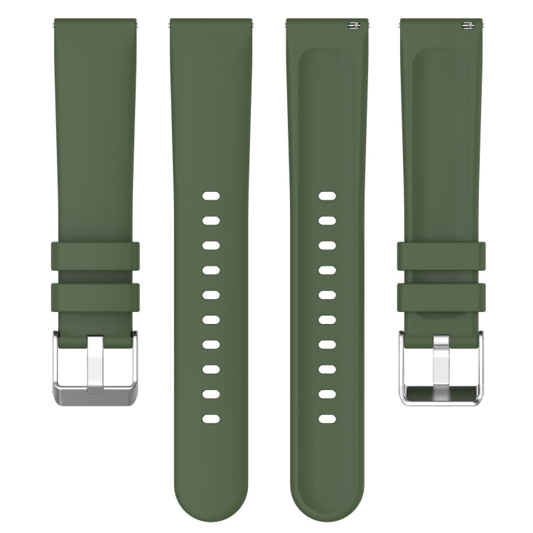 For Huawei Watch 2 20mm Smooth Solid Color Silicone Watch Band(Grey) - Watch Bands by PMC TechLife | Online Shopping South Africa | PMC TechLife | Buy Now Pay Later Mobicred
