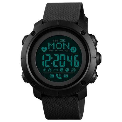 SKMEI 1511 Simple Bluetooth Men Smart Waterproof Compass Adult Smart Watch(Rubber Shell Black) - Sport Watches by SKMEI | Online Shopping South Africa | PMC Jewellery | Buy Now Pay Later Mobicred