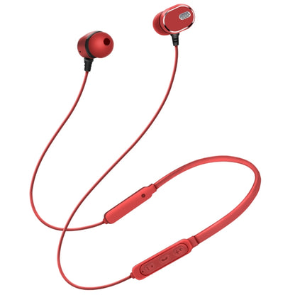 DM-22 Magnetic Bluetooth Earphone DM-22 Neckband Sport headset with Mic Wireless Handsfree Earphoness(Red) - Neck-mounted Earphone by PMC Jewellery | Online Shopping South Africa | PMC Jewellery