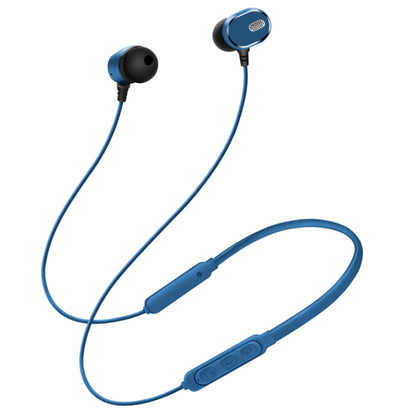 DM-22 Magnetic Bluetooth Earphone DM-22 Neckband Sport headset with Mic Wireless Handsfree Earphoness(Blue) - Neck-mounted Earphone by PMC Jewellery | Online Shopping South Africa | PMC Jewellery