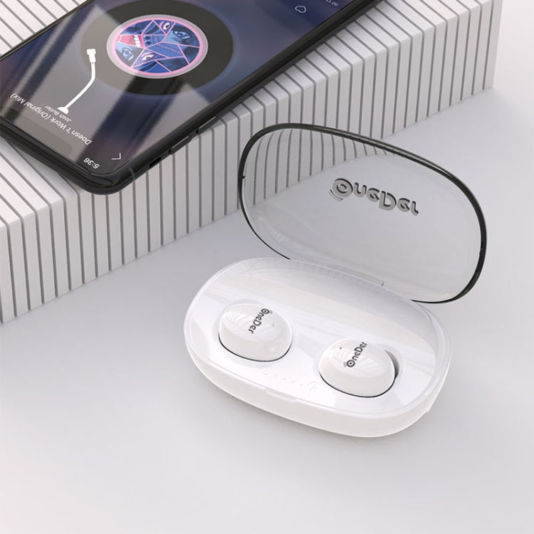 OneDer W12 Wireless Earphone with Waterproof IPX5 HD Stereo Sound TWS Bluetooth Earphone(White) - TWS Earphone by OneDer | Online Shopping South Africa | PMC Jewellery | Buy Now Pay Later Mobicred