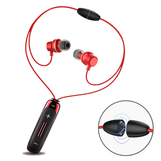 BT315 Sport Bluetooth Headset Wireless Stereo Earphone Bluetooth 4.1 Earpiece With Mic Sport Bass Magnetic Necklace Earpiece(Red) - Sport Earphone by PMC Jewellery | Online Shopping South Africa | PMC Jewellery