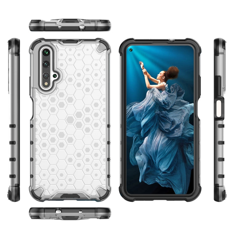 For Huawei Nova 5T Shockproof Honeycomb PC + TPU Case(White) - free shipping - PMC TechLife - Order now!