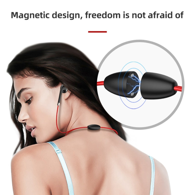 BT313 Magnetic Earbuds Sport Wireless Headphone Handsfree bluetooth HD Stereo Bass Headsets with Mic(Red) - Sport Earphone by PMC Jewellery | Online Shopping South Africa | PMC Jewellery