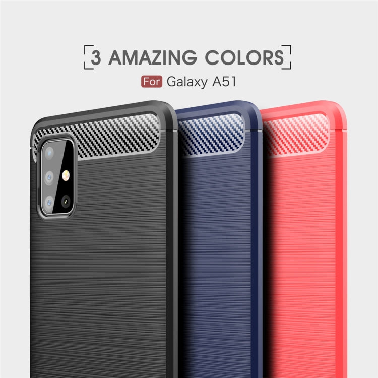For Galaxy A51 Brushed Texture Carbon Fiber TPU Case(Black) - free shipping - PMC TechLife - Order now!
