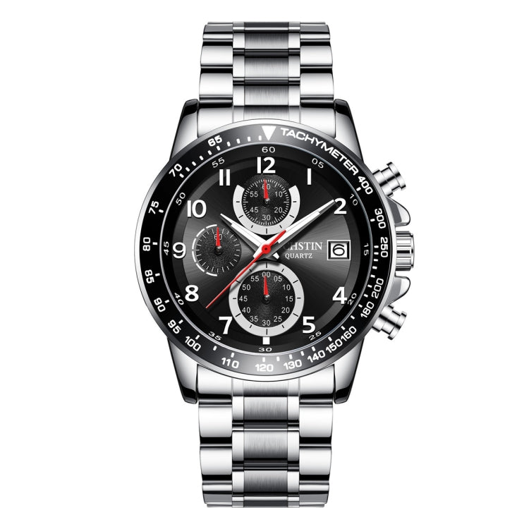 OCHSTIN   6112 Men Multi  Function Watch Fashion Sports Business Calendar Luminous Men Watch Quartz Watch Steel Watch(Silver  Black) - Sport Watches by OCHSTIN | Online Shopping South Africa | PMC Jewellery | Buy Now Pay Later Mobicred