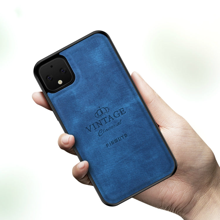 For Google Pixel 4 PINWUYO Zun Series PC + TPU + Skin Patch Waterproof Anti-fall All-inclusive Protective Shell(Blue) - Google Cases by PINWUYO | Online Shopping South Africa | PMC Jewellery | Buy Now Pay Later Mobicred