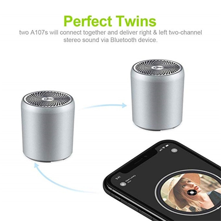 EWA A107 TWS Portable Super Mini Subwoofer Waterproof Bluetooth Speaker(Black) - free shipping - PMC TechLife - Order now!