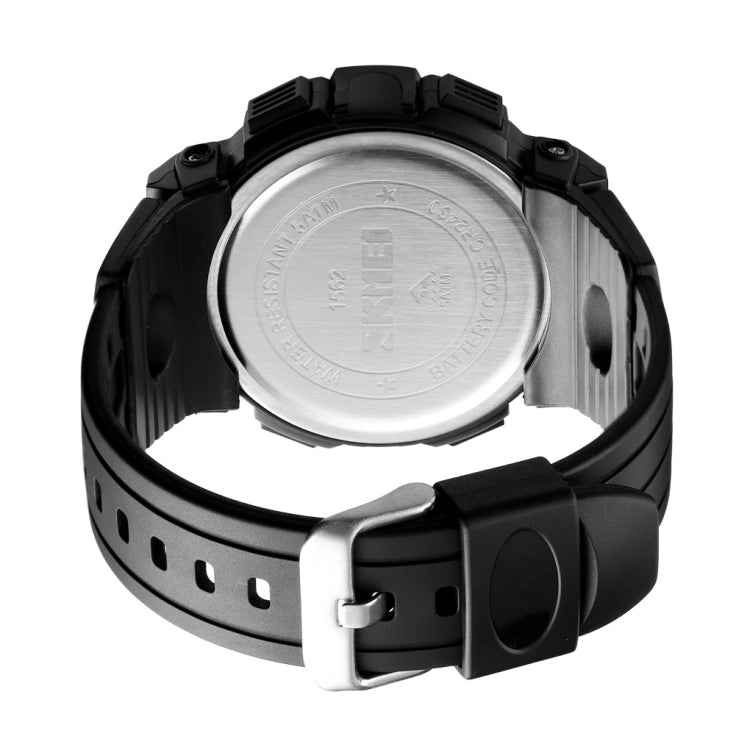 Skmei 1562 Multi Function Outdoor Sports Waterproof Student Electronic Watch Ten Year Battery Mens Watch(Black) - Silicone Strap Watches by SKMEI | Online Shopping South Africa | PMC Jewellery | Buy Now Pay Later Mobicred