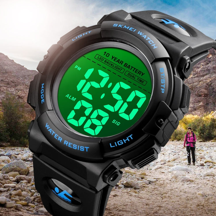 Skmei 1562 Multi Function Outdoor Sports Waterproof Student Electronic Watch Ten Year Battery Mens Watch(Black) - Silicone Strap Watches by SKMEI | Online Shopping South Africa | PMC Jewellery | Buy Now Pay Later Mobicred