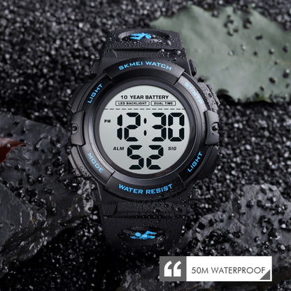 Skmei 1562 Multi Function Outdoor Sports Waterproof Student Electronic Watch Ten Year Battery Mens Watch(Black) - Silicone Strap Watches by SKMEI | Online Shopping South Africa | PMC Jewellery | Buy Now Pay Later Mobicred