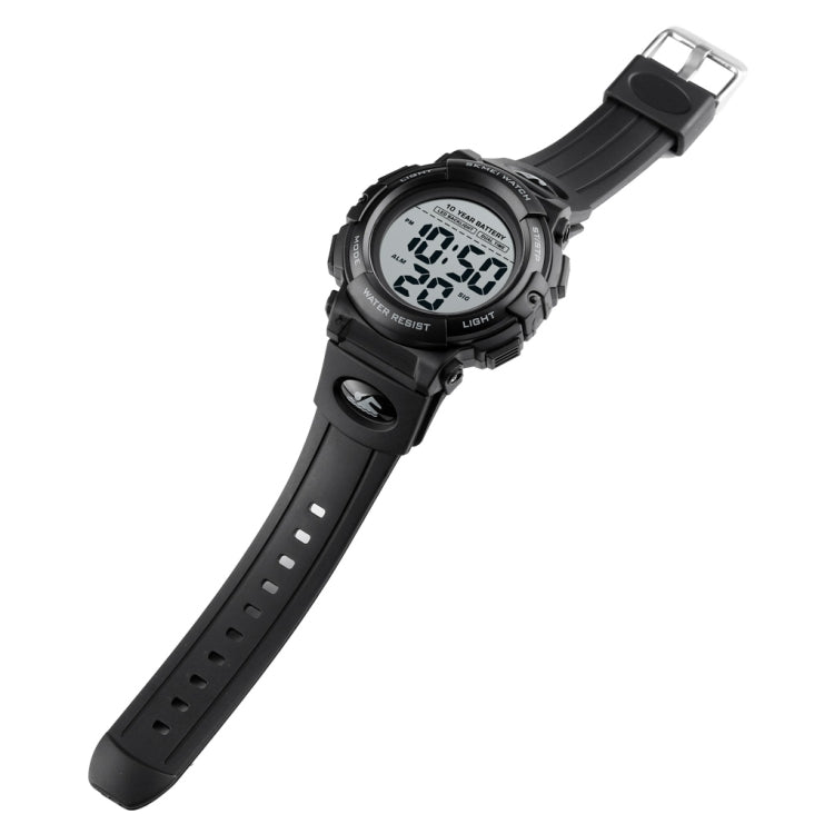 Skmei 1562 Multi Function Outdoor Sports Waterproof Student Electronic Watch Ten Year Battery Mens Watch(Black) - Silicone Strap Watches by SKMEI | Online Shopping South Africa | PMC Jewellery | Buy Now Pay Later Mobicred