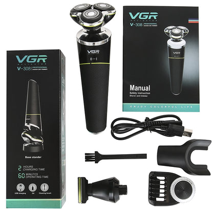 VGR V-308 2 in 1 5W USB Double-head Electric Shaver - Electric Shavers by VGR | Online Shopping South Africa | PMC Jewellery