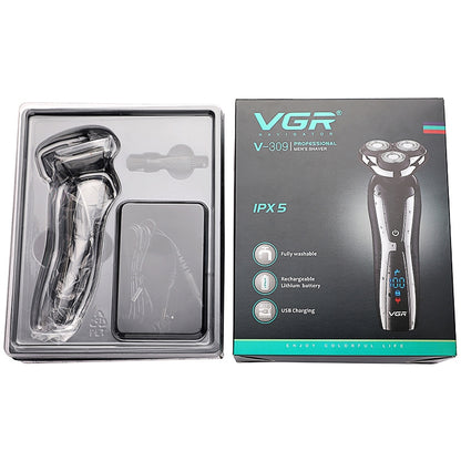 VGR V-309 6W USB Electric Shaver with LED Digital Display - Electric Shavers by VGR | Online Shopping South Africa | PMC Jewellery | Buy Now Pay Later Mobicred